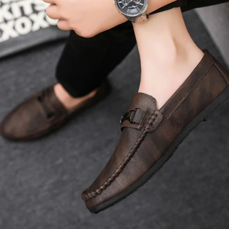 Thick Sole Male Casual Shoes Platform Office Loafers Mens Leather Shoes Adults Elegant Clearance Korean Style zapatillas 251023