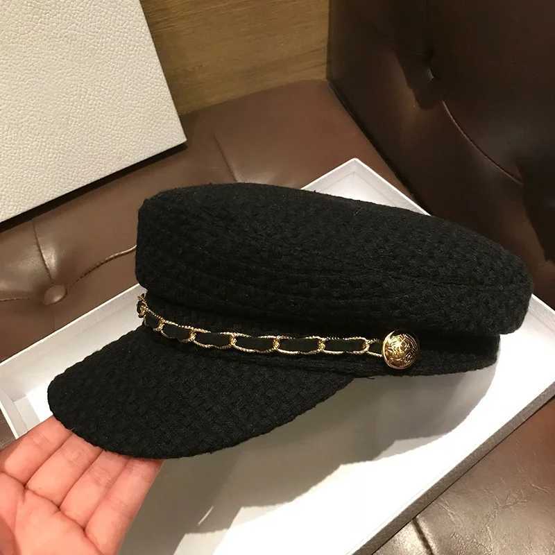 Wens FlatTop Navy C SpringAutumn Fashion Duckbill C KoreanStyle Tren Octagonal Beret Versatile Design Y251025