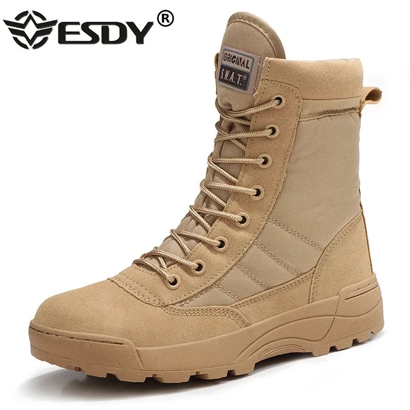 Mens Boots Combat Mens Ankle Boot Tactical Big Size 3646 Boot Male Shoes Work Safety Shoes Men Motocycle Boots 251021
