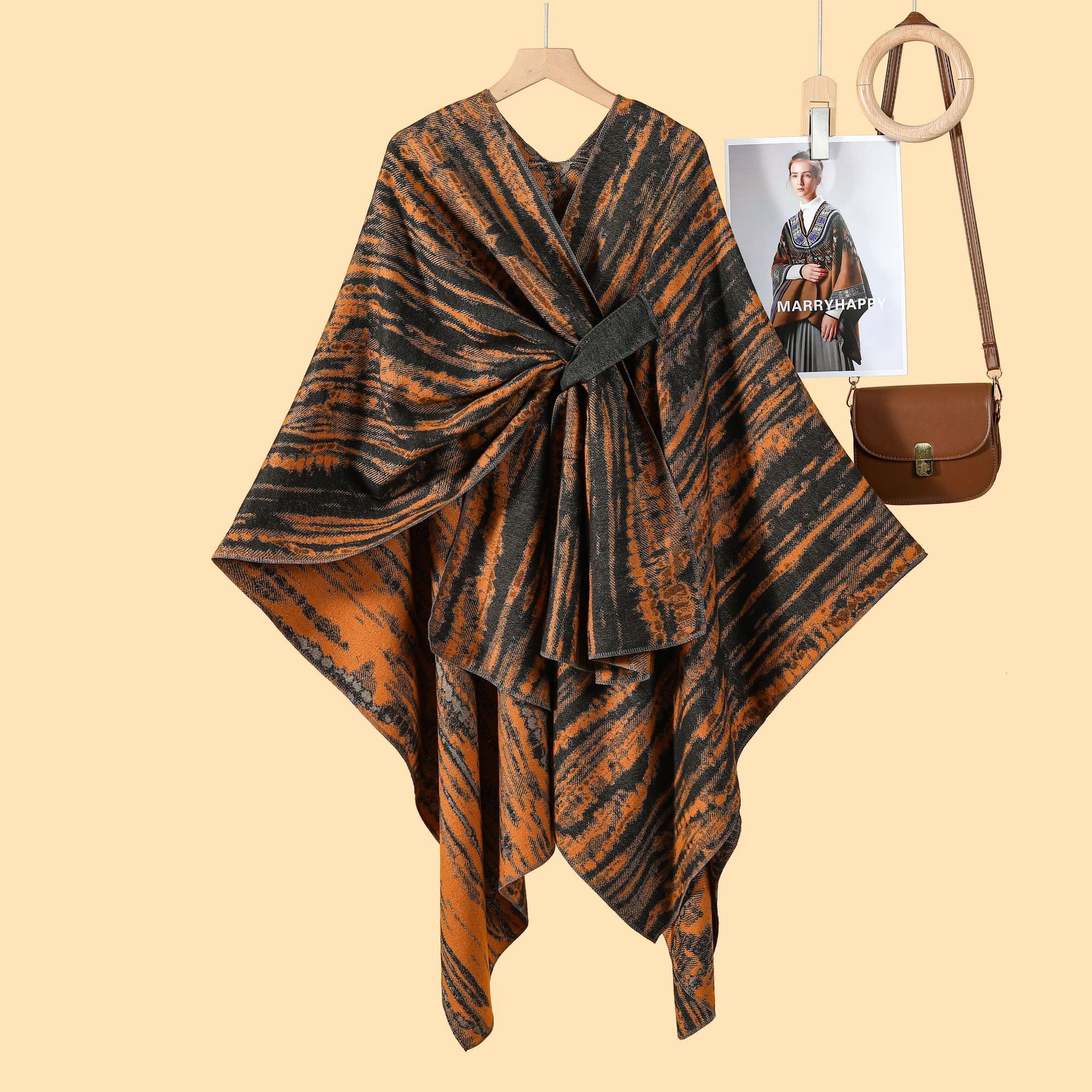 Simple Womens TieSlit Shawl for Spring and Autumn Travel Photography Warm Outdoor Cape Hot Sale New