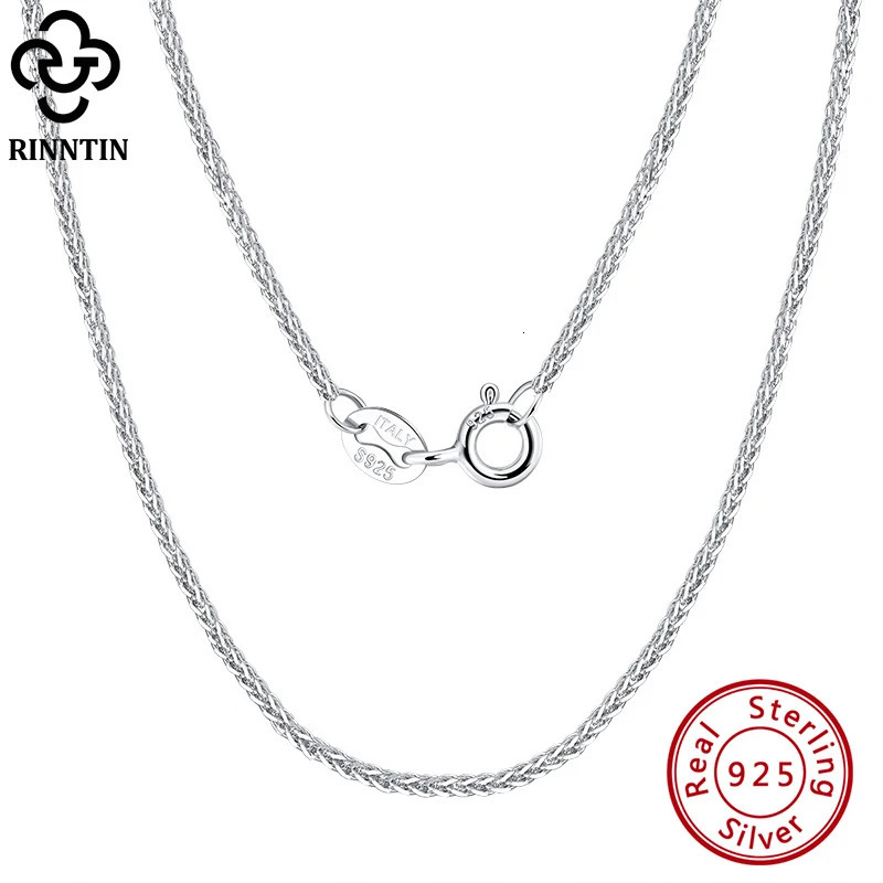 Rinntin 925 Sterling Silver Italian Handmade 12mm Chopin Chain Necklace for Women Fashion Simple Basic Neck Chain Jewelry SC53 251023