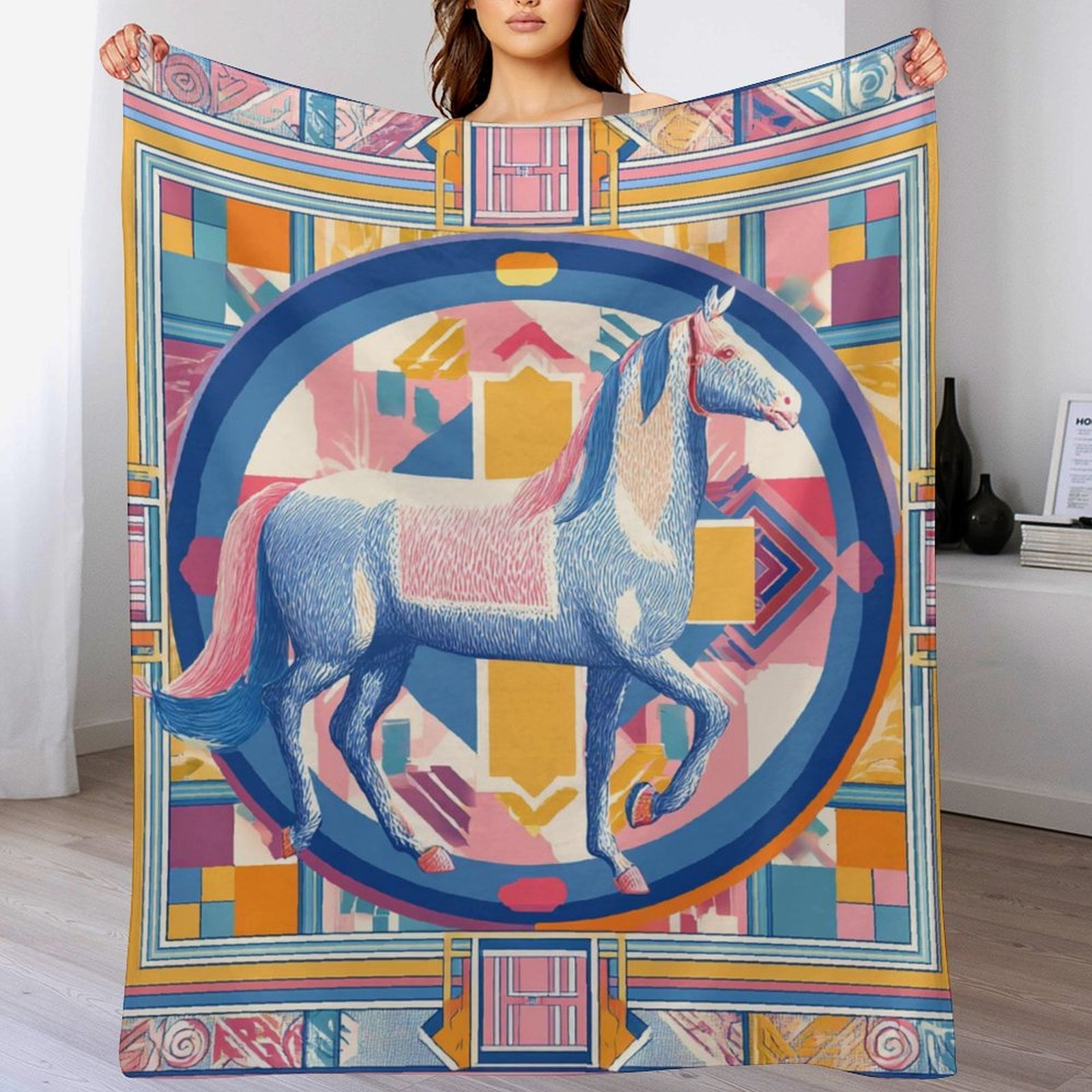 H Designer Horse blanket blanket throw cashmere vibration blanket copert Home Travel Throw Summer Air Conditioner Beach home bedding blankets throws H
