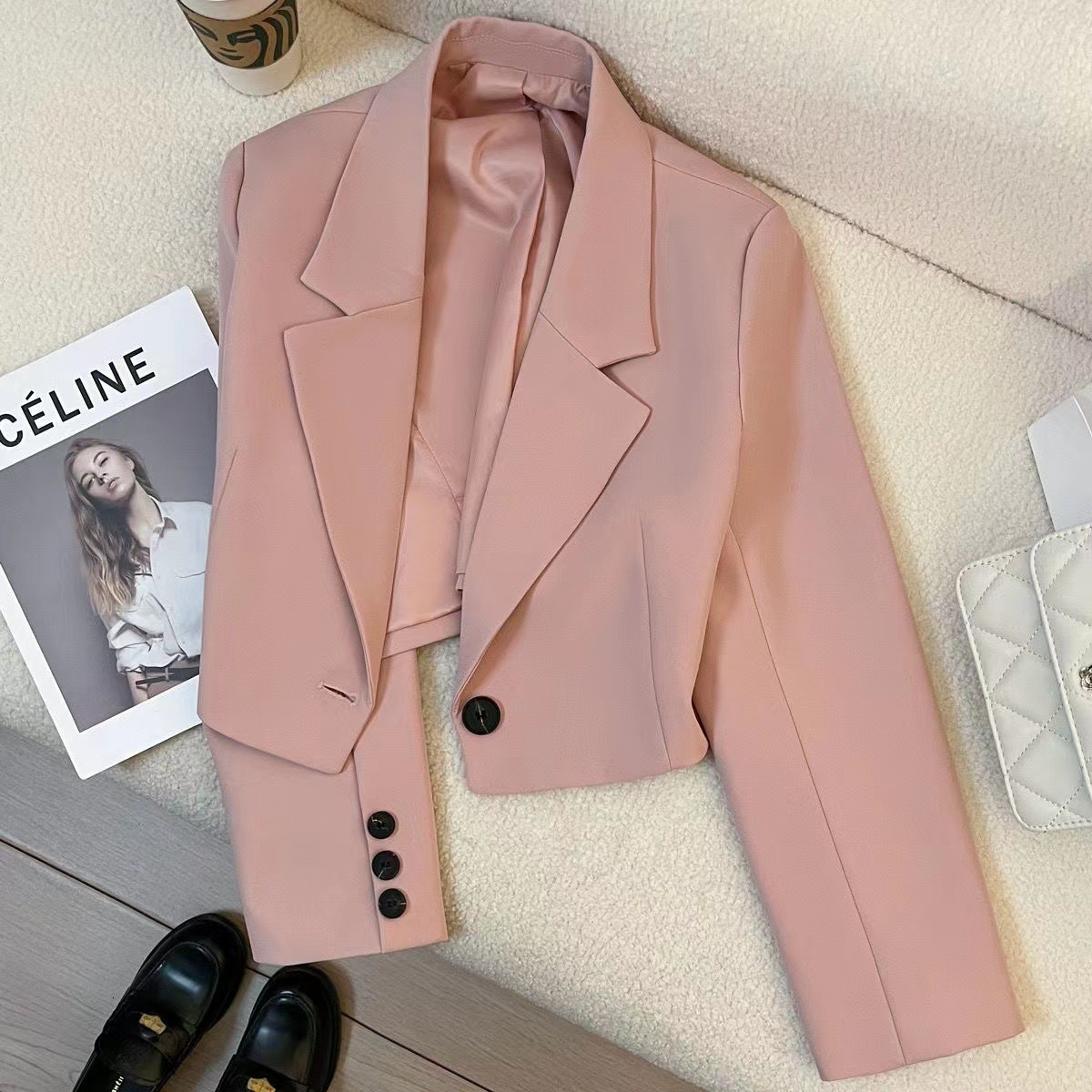 Short for Women 2025 Spring and Autumn New Style Petite High-End Design Versatile Blazer