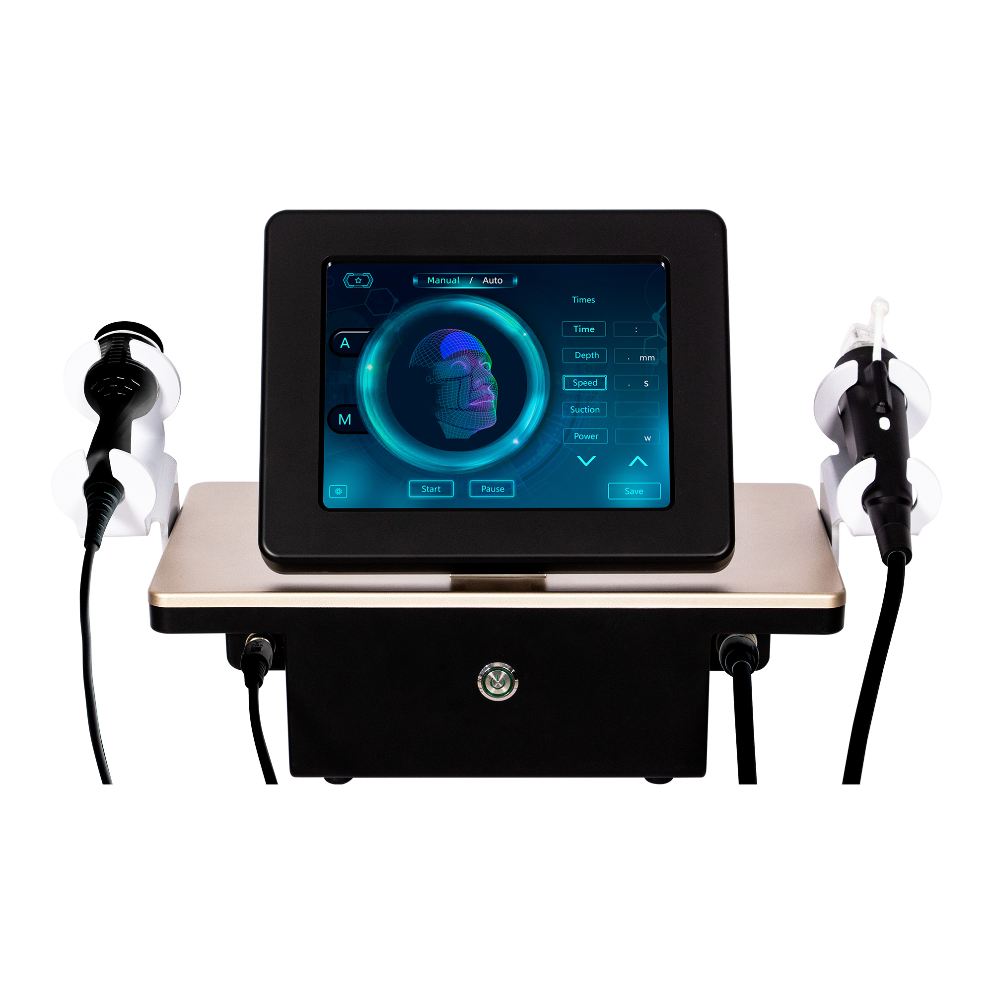 Black Gold Microneedle Equipment Facial Lifting Repairing Acne Scars Acne Marks RF Microneedling Fractional For Skin Rejuvenation