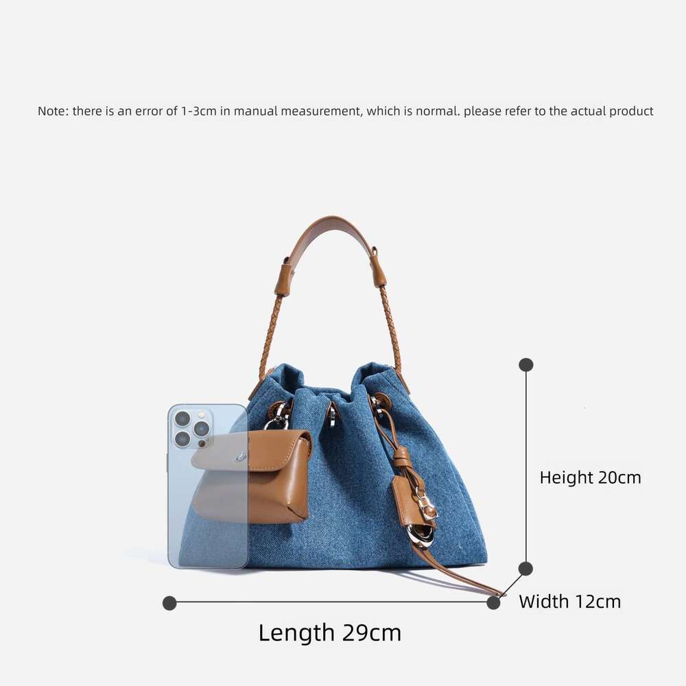 Luxury bag Bag Denim Series Handbag Genuine Leather Niche Design High End Fashion Simple New Crossbody