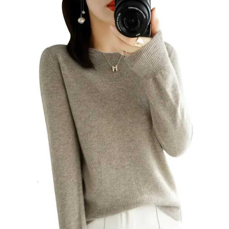 2025 Women Sweater Spring Autumn Long Sleeve Oneck Pullovers Warm Bottoming Shirts Korean Fashion Sweater Knitwear Soft JumpersT251025