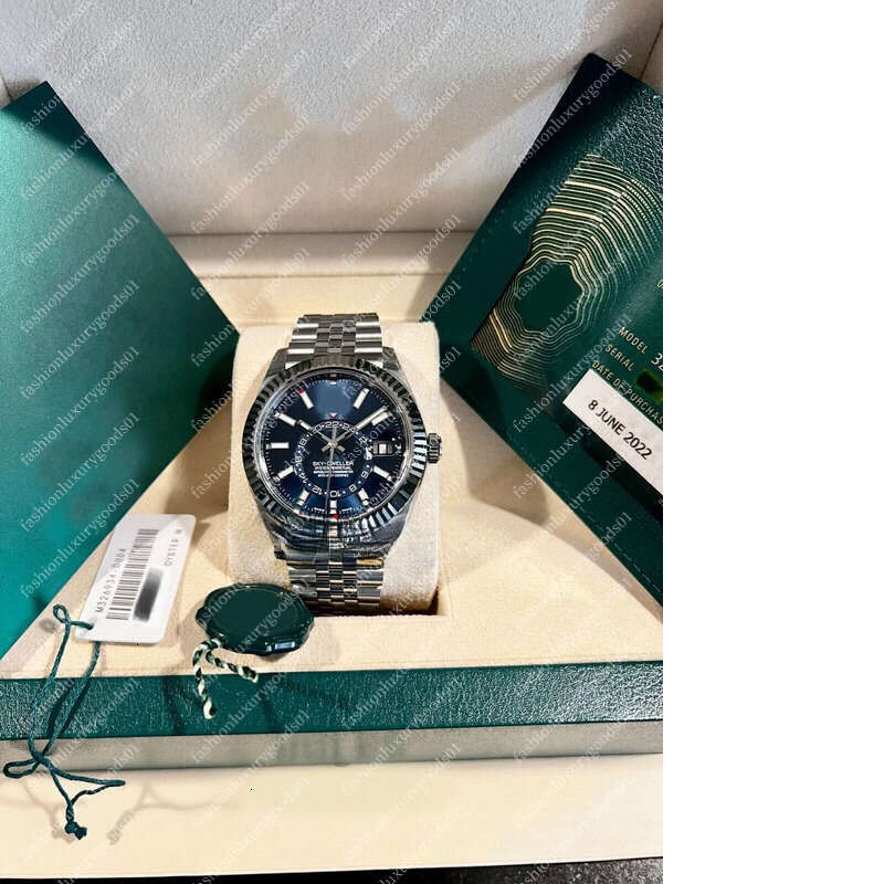 Wristwatch BRAND NEW Sky-dweller White Gold BLUE DIAL 42mm Jubilee Watch Men's Automatic Watches