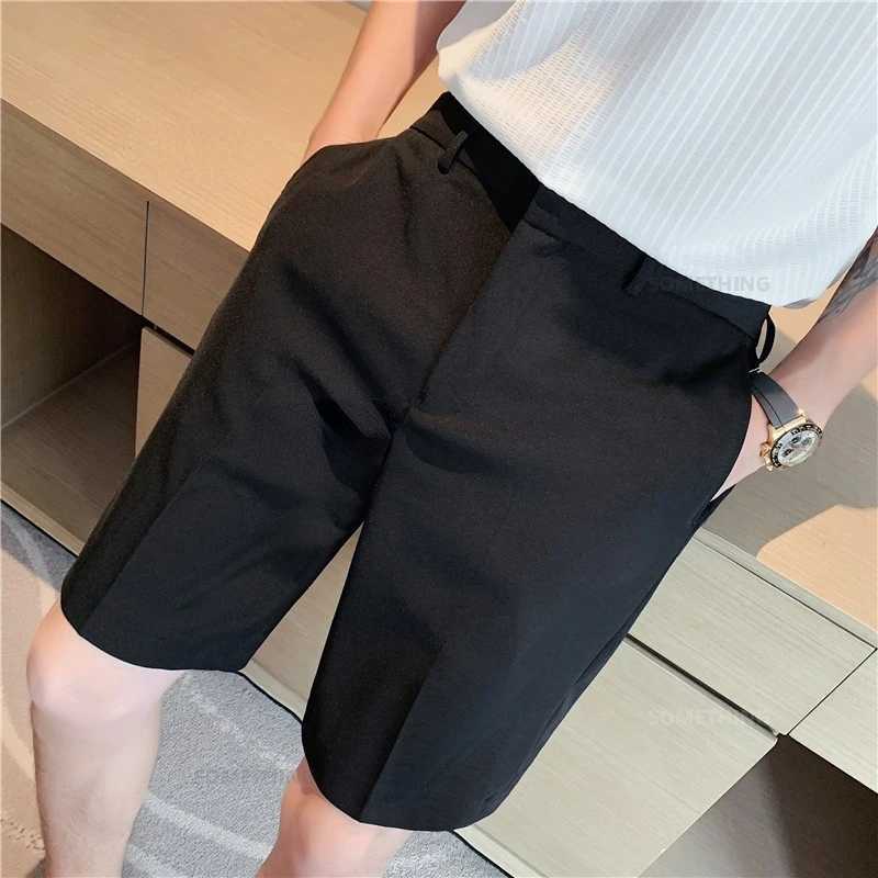 Summer Thin White Mens Slim Shorts Straight Korean Fashion Business Work Clothes Casual Suit Short Clothes MaleXJ251025