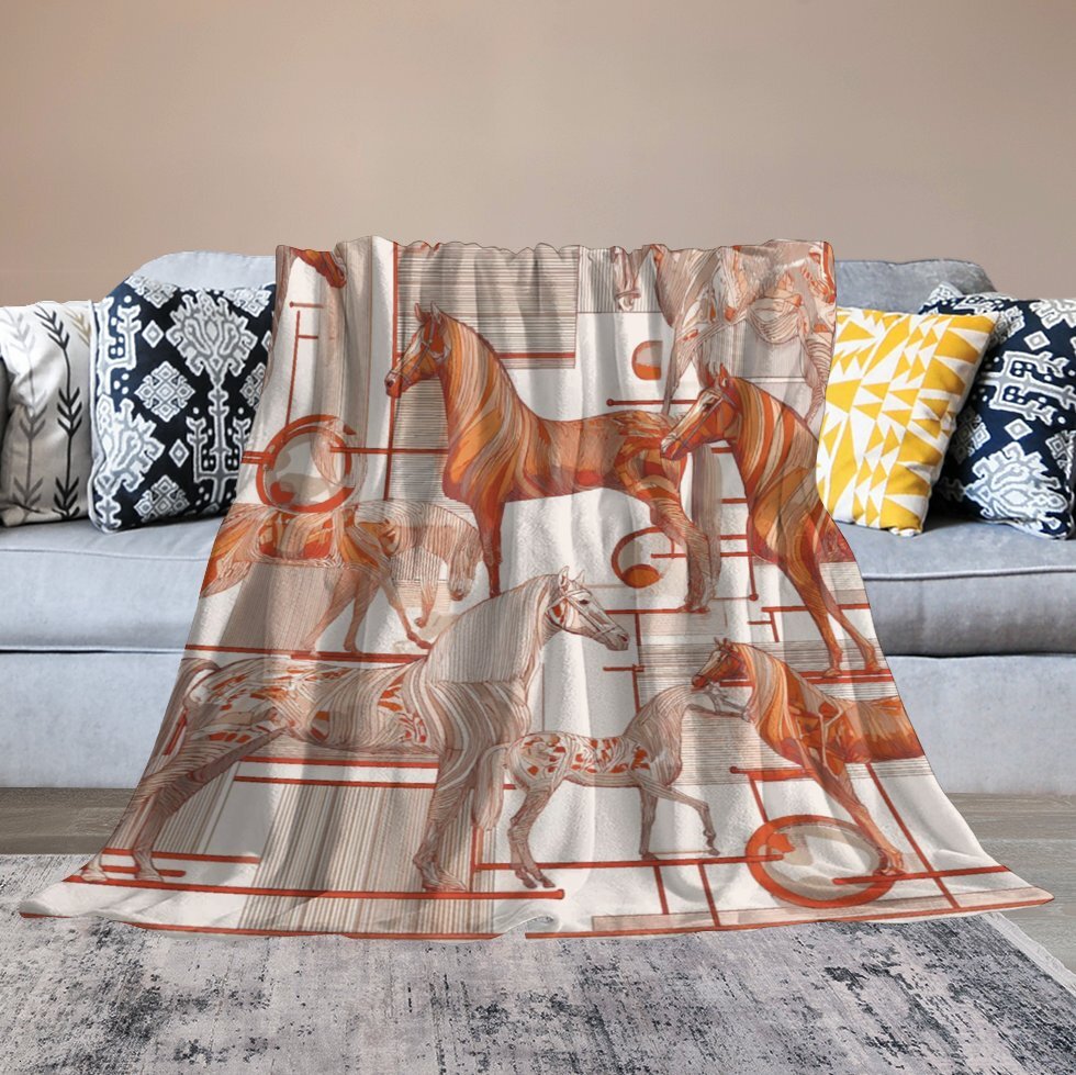 H Designer Horse blanket blanket throw cashmere vibration blanket copert Home Travel Throw Summer Air Conditioner Beach home bedding blankets throws H