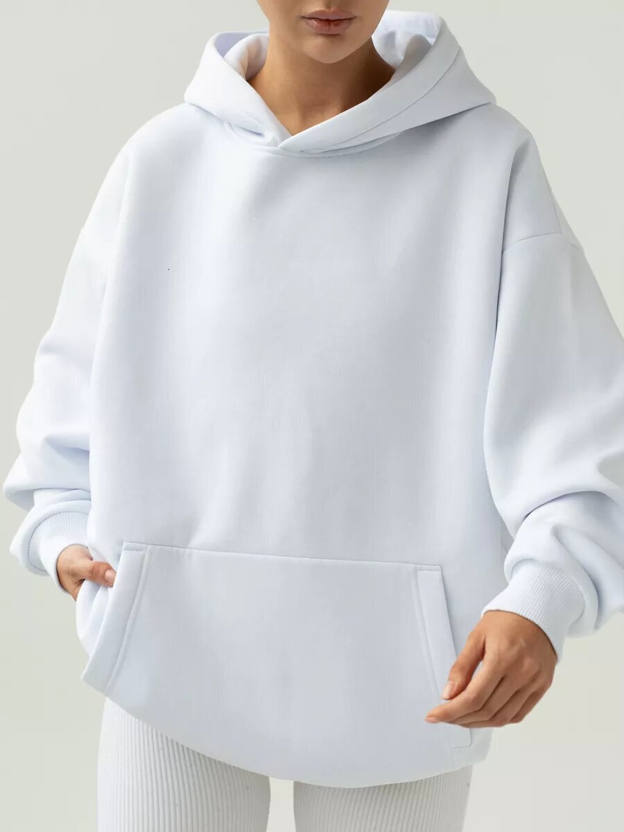 2025 New Autumn Winter Women's Long Sleeve Hooded Sweatshirt Pullover Loose Casual Top
