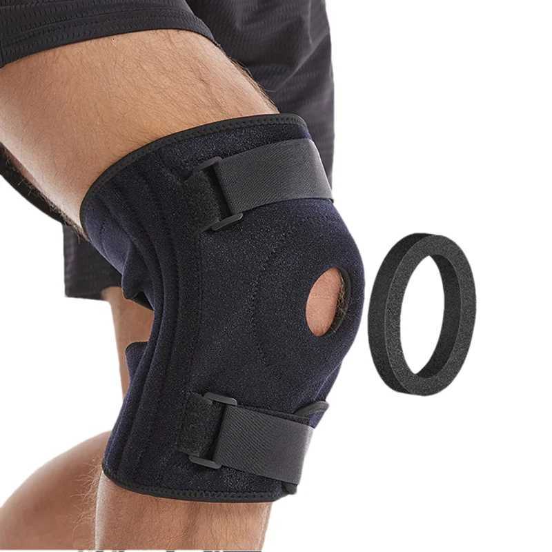 PlusSize Sports Knee Brace with Adjustable Strap Silicone Spring Knee Support Patella Protection Knee Pad for Running Hiking Y251024