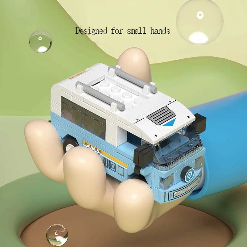 8 puzzle toys building blocks sliding cars city themed simulation vehicles exquisite interior decorations holiday gifts C251023