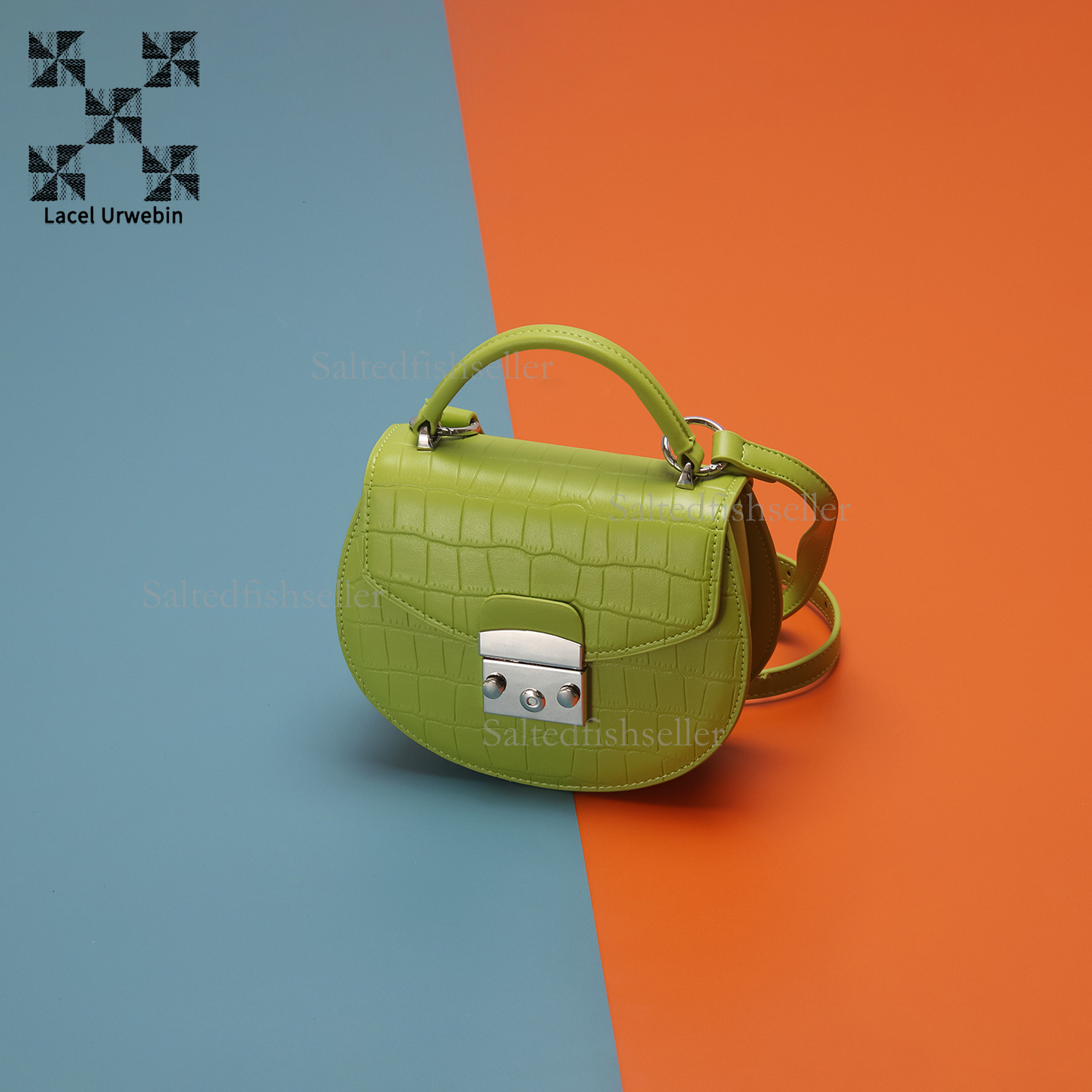 Lacel Urwebin Designer Stylish Versatile Piglet Bag Luxury Mini Handbag Korean Fashion Trend Single Shoulder Crossbody Bag Crocodile Patterned Small S