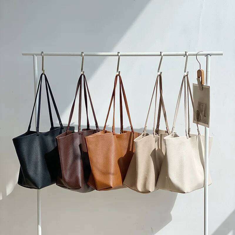 New Big PU Leather Composite Handbag Woman Casual Tote Shoulder Bags Simplicity Vintage Ladies Fashion Shopping Pack 1025