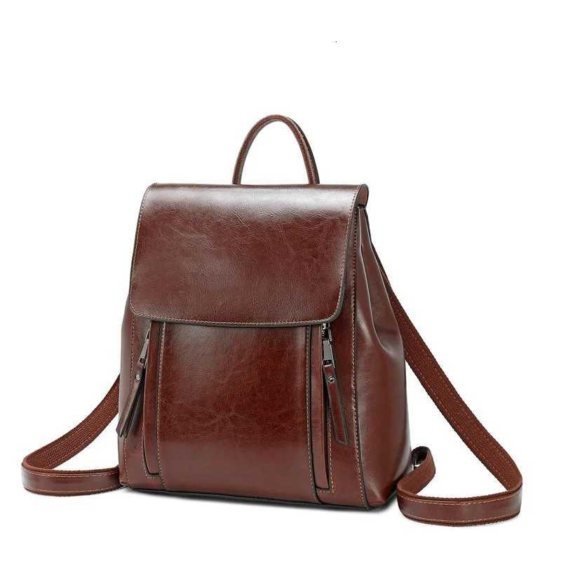 Women Backpack Cross body Shoulder Bag Genuine Leather Girls School Female Natural Skin Book Laptop Rucksack Messenger Bags W251025