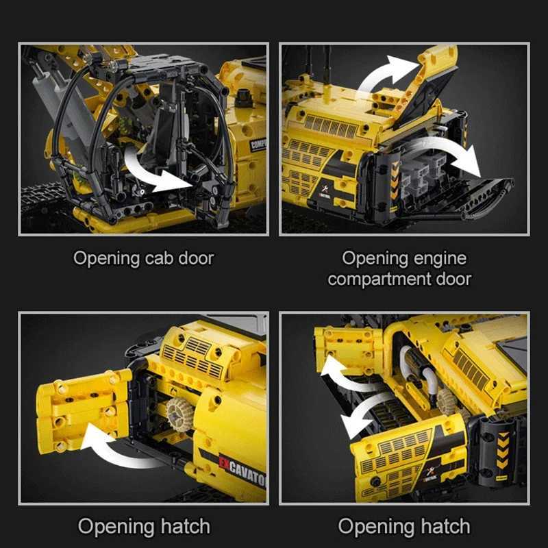 1702Pcs Cada 120 City Remote Control Engineering Car DIY Model Building Blocks RC Excavator Bricks Toys For Kids Gift C251023