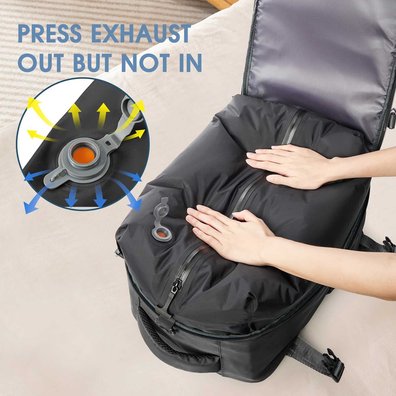 Vacuum Backpack Travel Bag for Men Large Capacity Backpack Business Laptop Backpack Women Men Expandable Backpack School Bag W251025