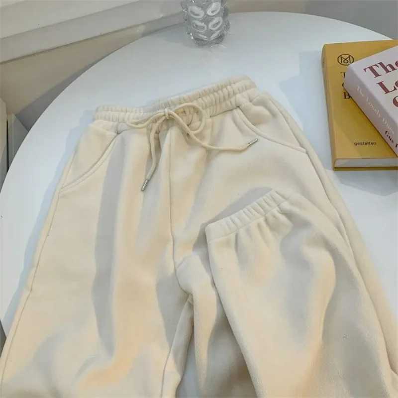 Fleece Harem Pants Women Velvet Thick Loose Ankle Length Autumn Winter Warm Thermal Leisure Solid Sports Elastic Waist FemaleT251025