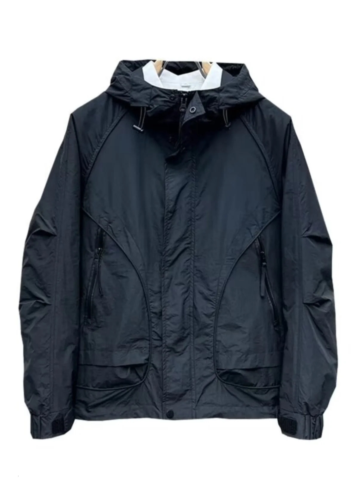 Mens Windproof Waterproof Jaet Casual Loose Fit Hooded Workwear Coat Spring Autumn Trendy Ox Cloth Thiened 251024