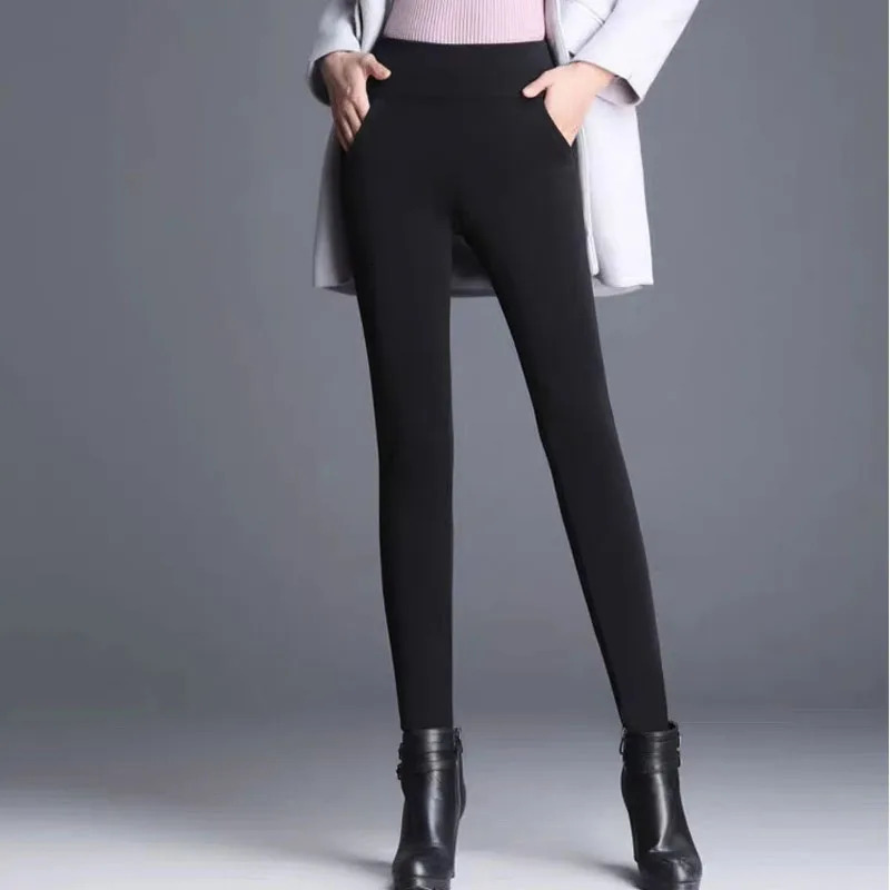 1pcs Spring Autumn Womens High Waited Leggings Comfort Breathable Pants Female Casual Slim Fit Pants Ladys Elastic Pencil Pants 251018