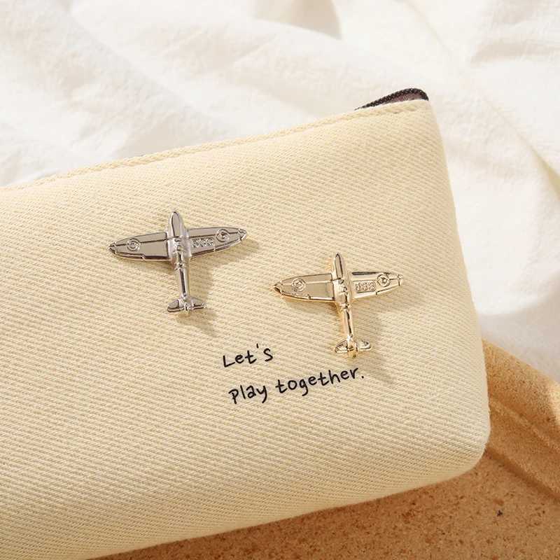 Metal Airplane Enamel Pins Gold Silver Brooch Backpack Lapel Badge Aircraft Jewelry for Kids J251115