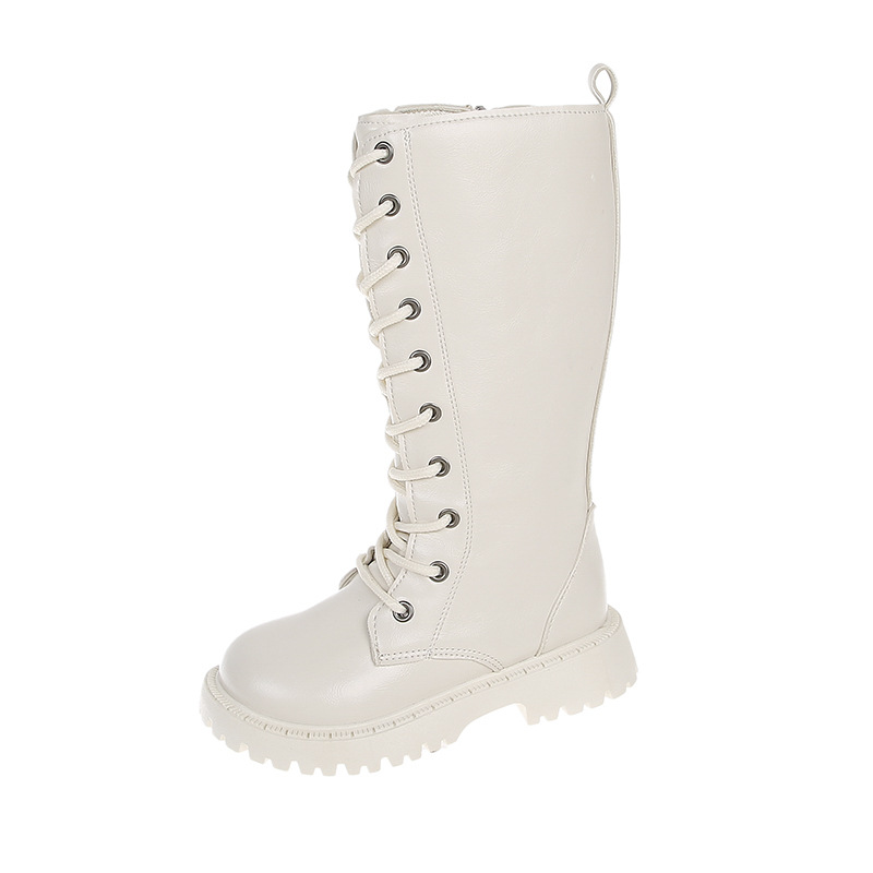 Girls Long Boots High Boots for Girl Kids Pu Leather Boots Fashion Design Waterproof Littlesprouts Children Long Boots Sizes 27 - 37 US10C-US5Y L1175