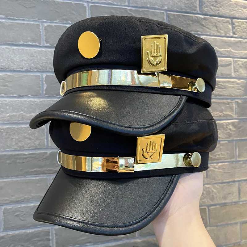 Fashionable New Uniform Cosplay Decoration Party Hat Elegant Anime Mahing Flat Top Hat for Costume Ball Decorations Y251025