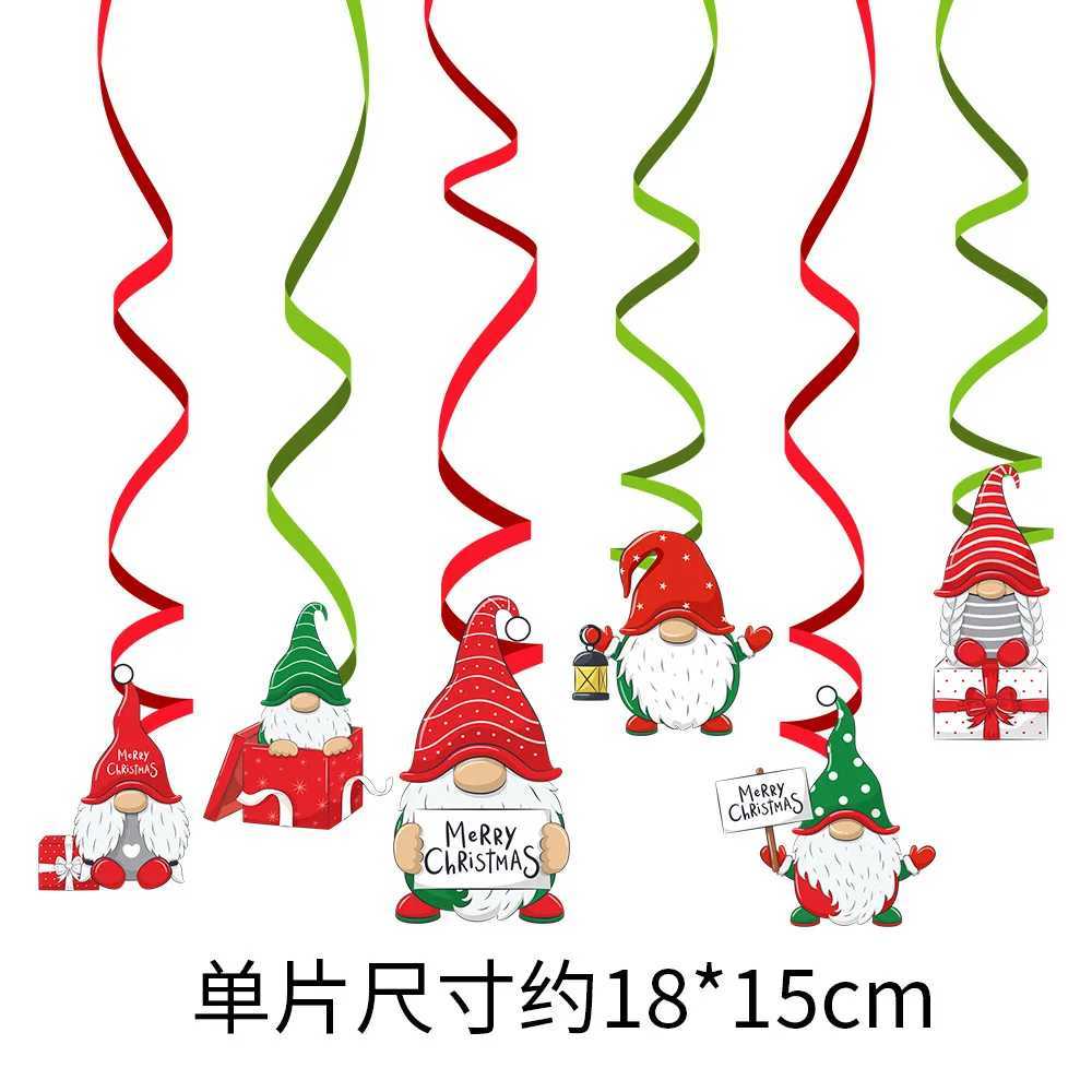 Merry Christma Banner 3m Red Green Merry Christmas Candy Spiral Hangings New Year Party Decoration Banner Christmas Home Decor C251024