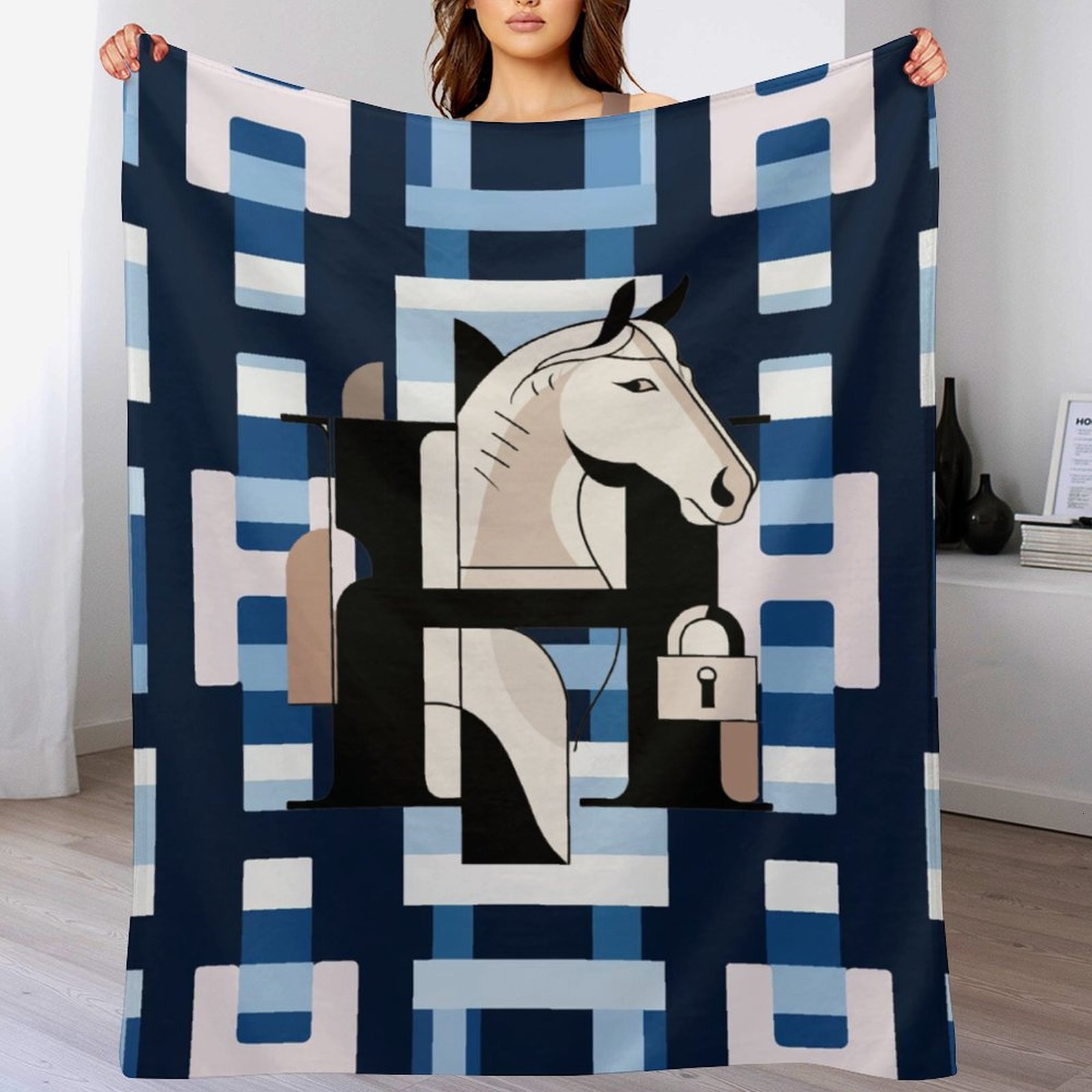 H Designer Horse blanket blanket throw cashmere vibration blanket copert Home Travel Throw Summer Air Conditioner Beach home bedding blankets throws H