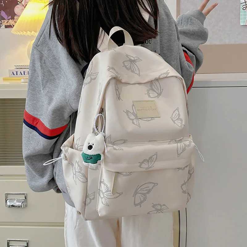 Simple Large Capacity Backpack Stylish Laptop Backpack Cute Girl Travel Backpack Outdoor Mountaineering Bag Christmas Gifts W251025