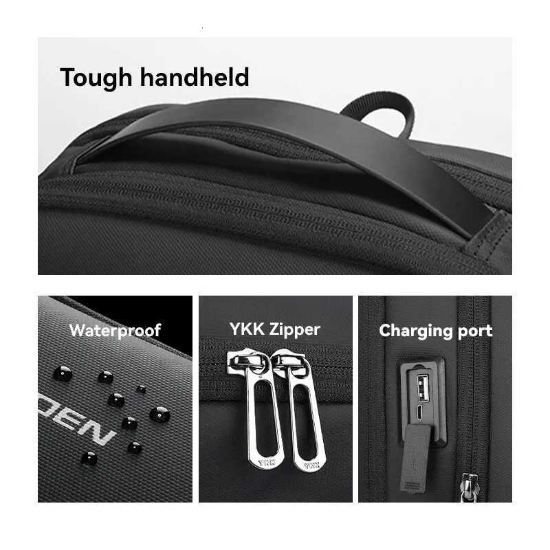 MARK RYDEN Slim Laptop Backpack for Men Business Minimalist Backpack YKK Zipper Scratch Resistant With USB W251025