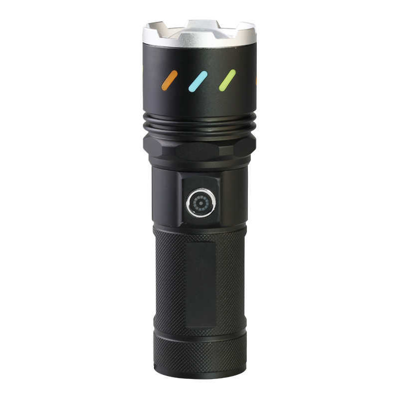 High Brightness LongRange Portable Flashlight with Digital Display Emergency Power Bank TypeC Fast Charging Rechargeable for Mobile Phones W251025