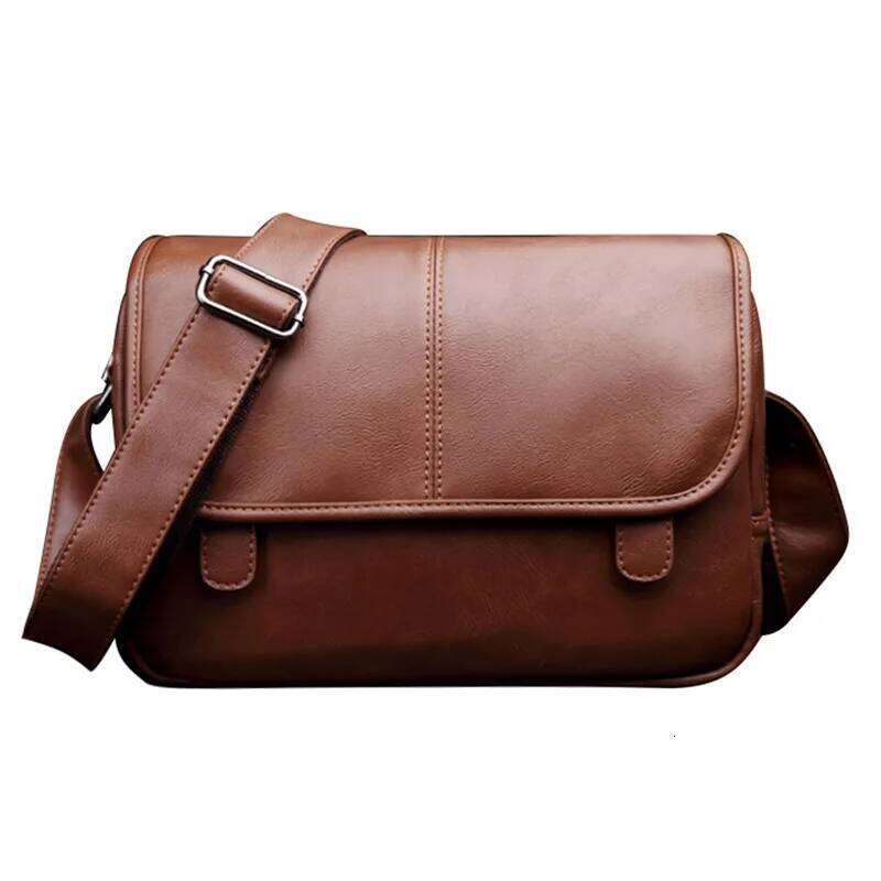 Brand Shoulder Bags For IPAD Leather Business Handbag Large Side Sling Men Crossbody Messenger Bag Suotong251025