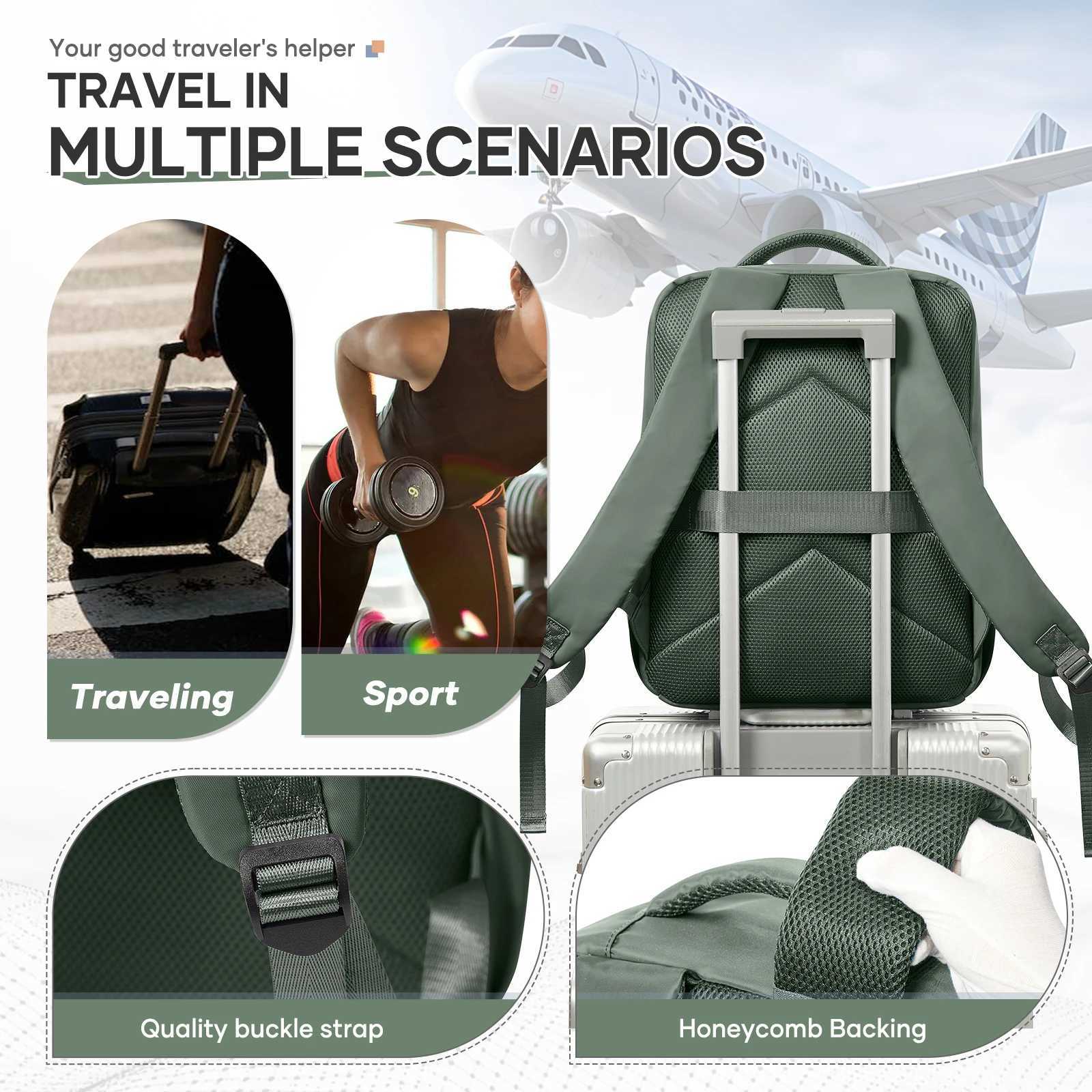 Ryanair 40x30x20 Travel Backpack Vacuum Compression Backpack with Pump Wizzair Cabin Bag 156 Laptop Travel BagStorage Bag W251025