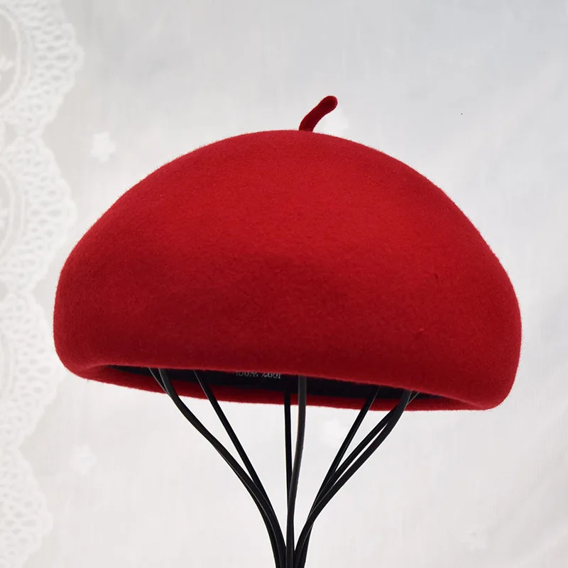French Style Beret Hat for Women Winter Hats Classical Warm Wool Cap Beret Ladies Beanie Cap Pillbox Hat Dress Fascinator Hat 251023