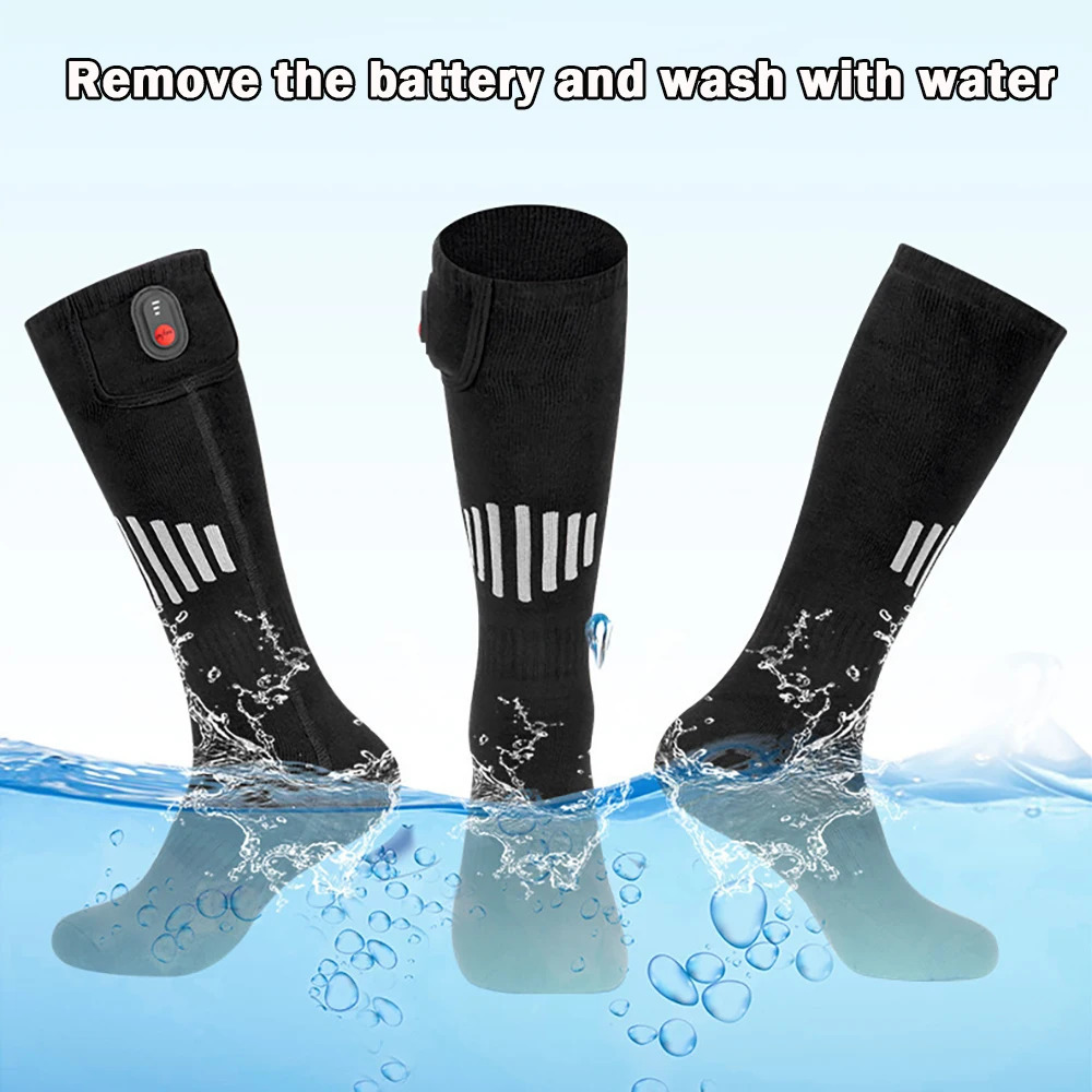 Winter Heated Socks With Battery Box Thermal Socks Women Men Heating Foot Warmer Electric Fever Socks Hiking Ski Warm Outdoor 251023