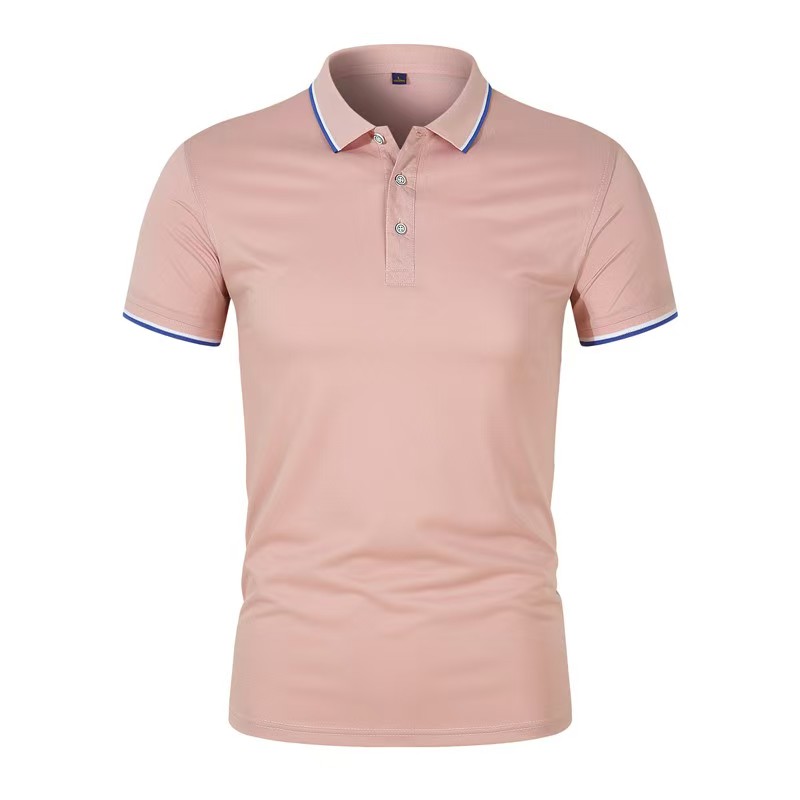 Men's Contrast Trim Polo Shirt Short Sleeve Casual Golf Shirt with Collar for Daily & Business Wear CF3699