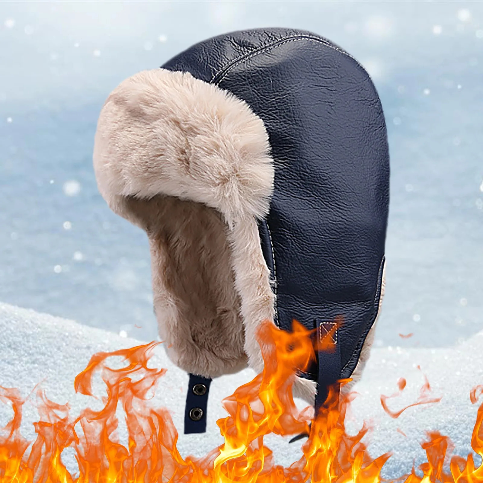 Autumn And Winter Thick And Warm Lei Feng Hat Female Couple With Velvet Ear Couple Riding Cold Pilot Winter Work Hats For Men 251024