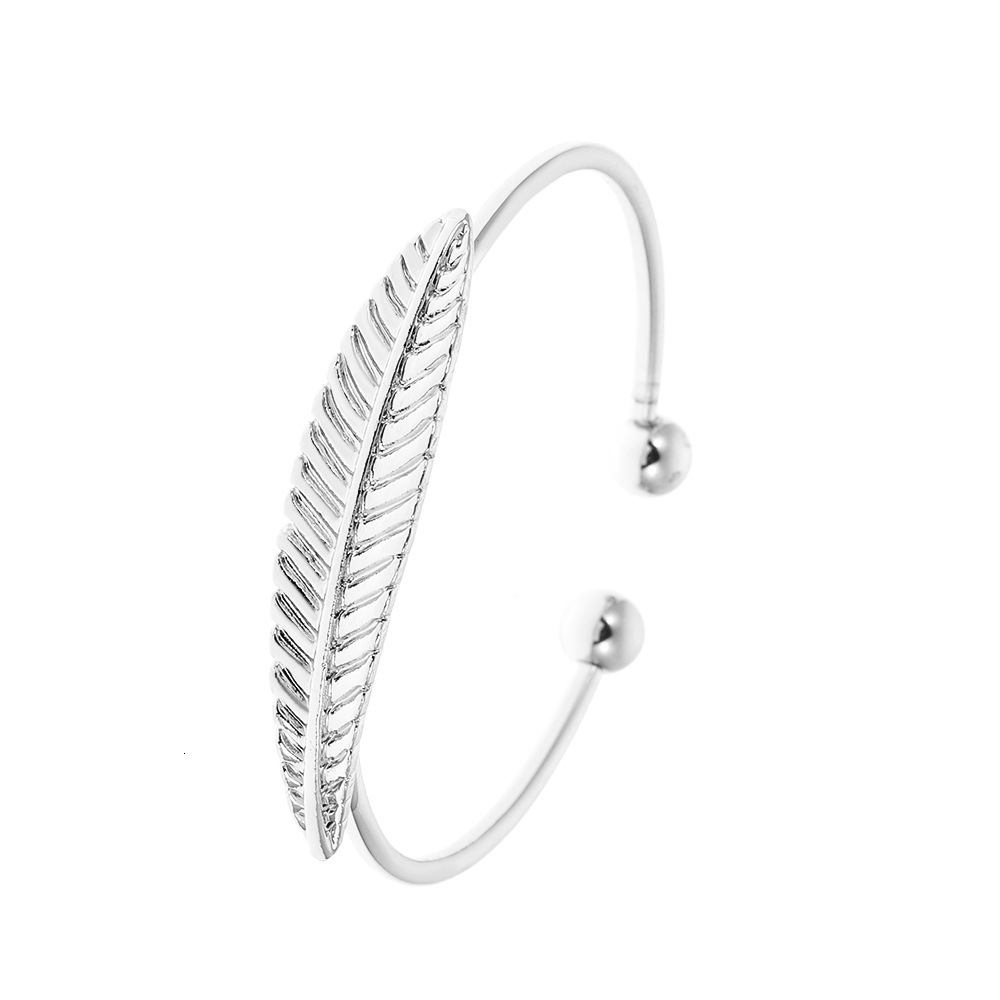 INS Fashion Trend Versatile Hot Selling Simple Open Leaf Bracelet Jewelry