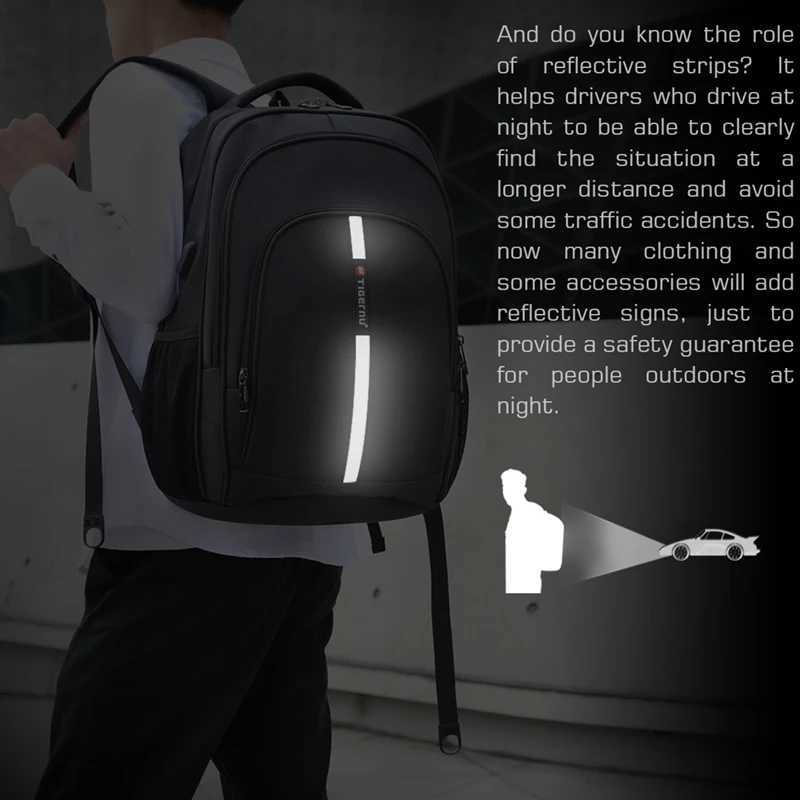 Tigernu Large Capacity Backpack 156inch Laptop Backpack Anti Theft Men Backpack College Schoolbag Travel Backpack Bag For Men W251025