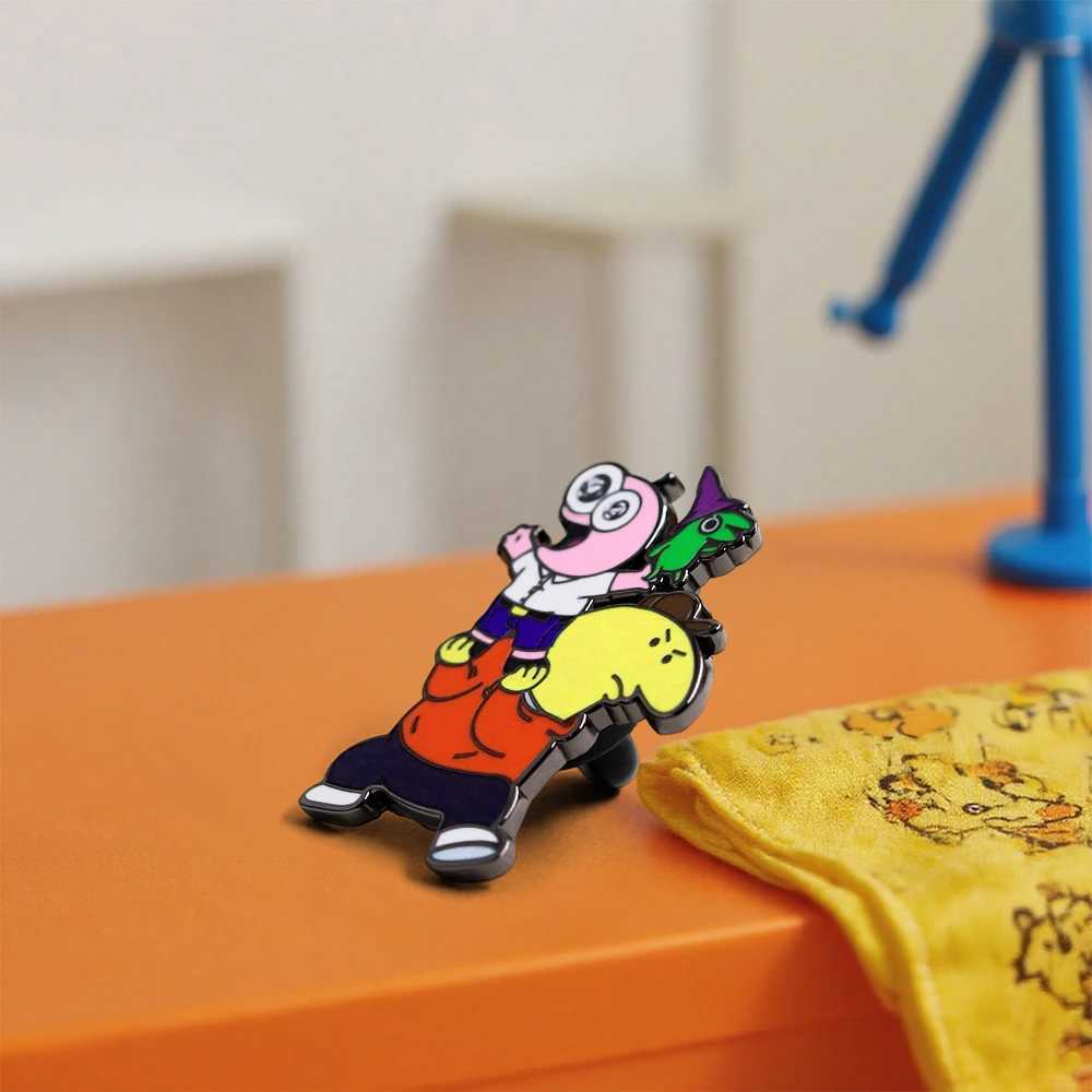 Smiling Friends Cartoon Character Brooch Classic American Comedy Animation Enamel Pin Creative Anime Peripheral Badge Decoration J251115