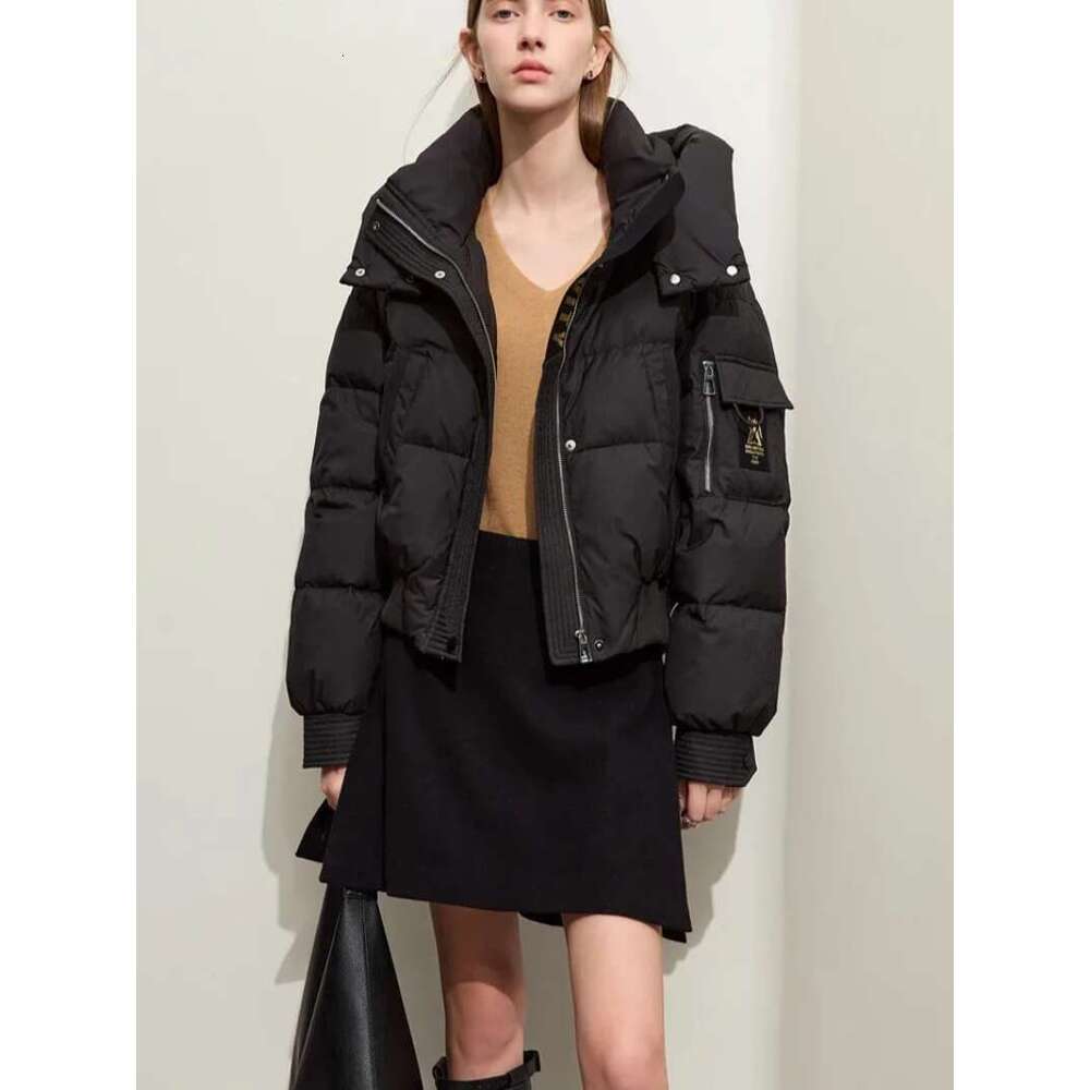 Down Jacket For Women 2025 Winter New Thick Warm Top Removable Cap Padded Coat Female Trendy Outerwear