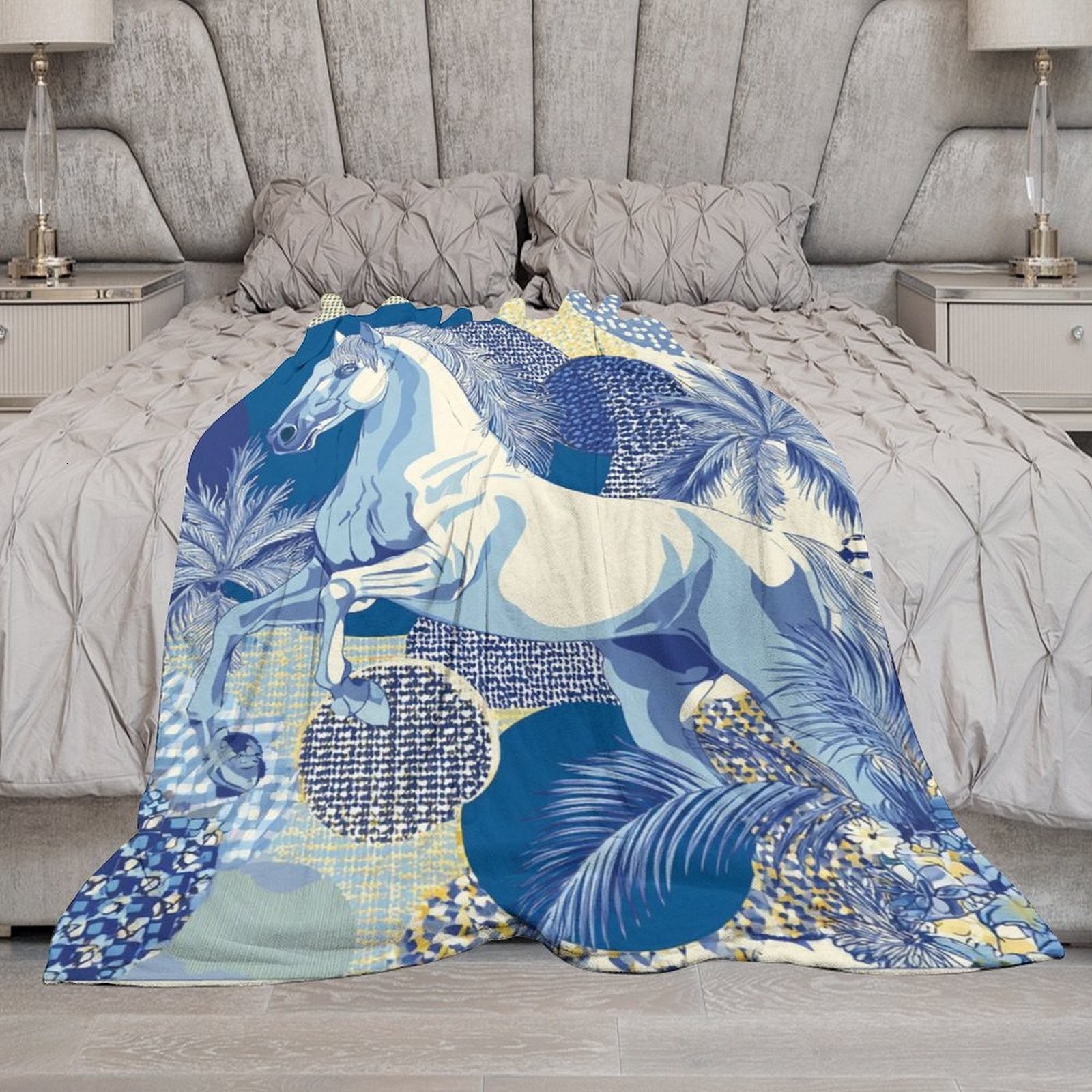 H Designer Horse blanket blanket throw cashmere vibration blanket copert Home Travel Throw Summer Air Conditioner Beach home bedding blankets throws H