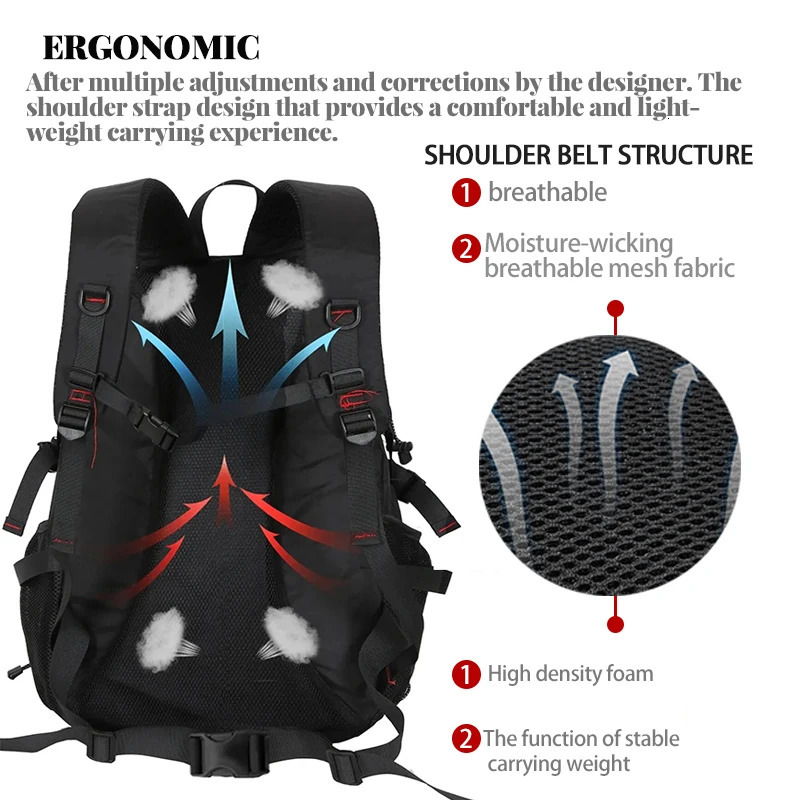 Large capacity crossborder hiking backpack mens backpack travel backpack European and American outdoor luggage bag fashion 251021