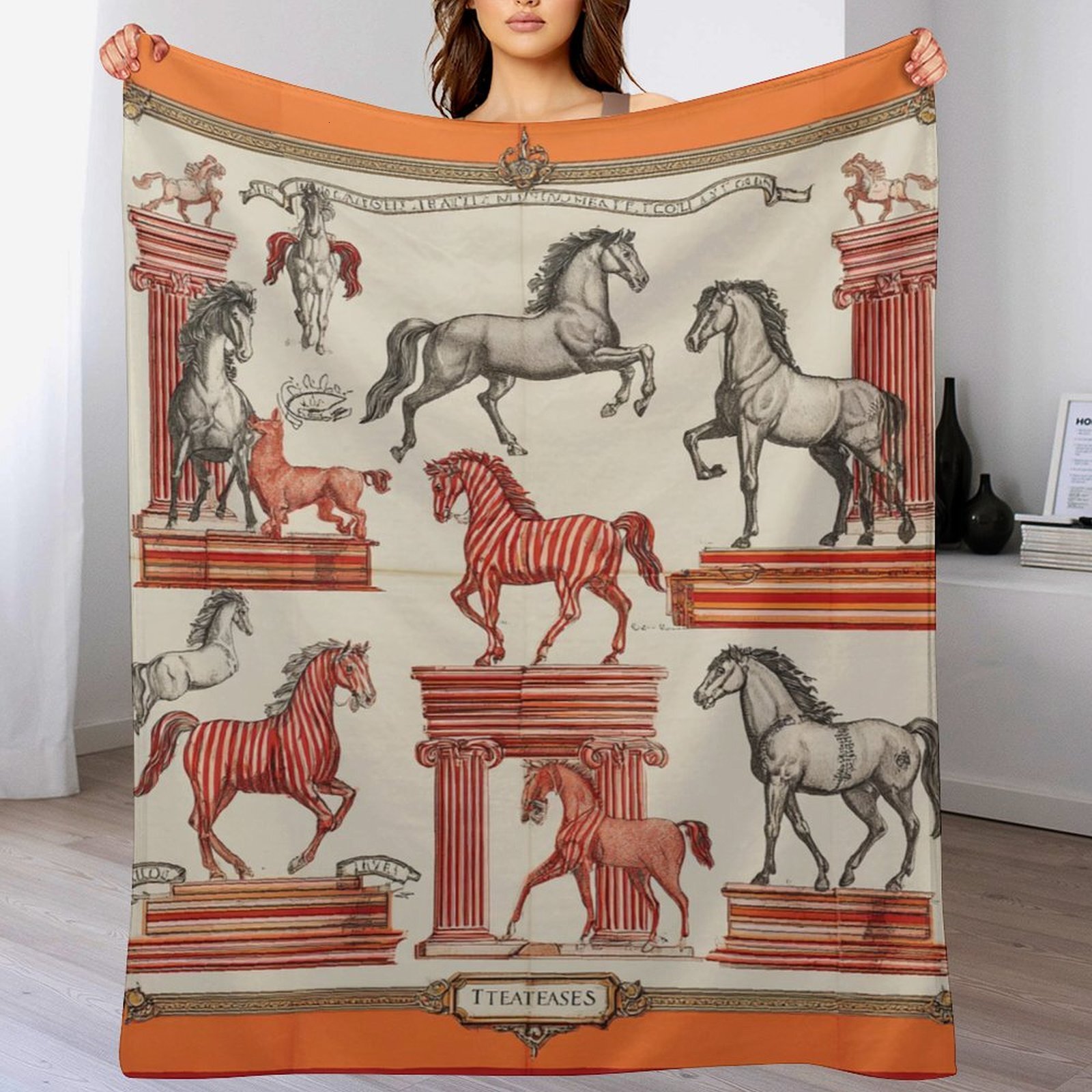 H Designer Horse blanket blanket throw cashmere vibration blanket copert Home Travel Throw Summer Air Conditioner Beach home bedding blankets throws H