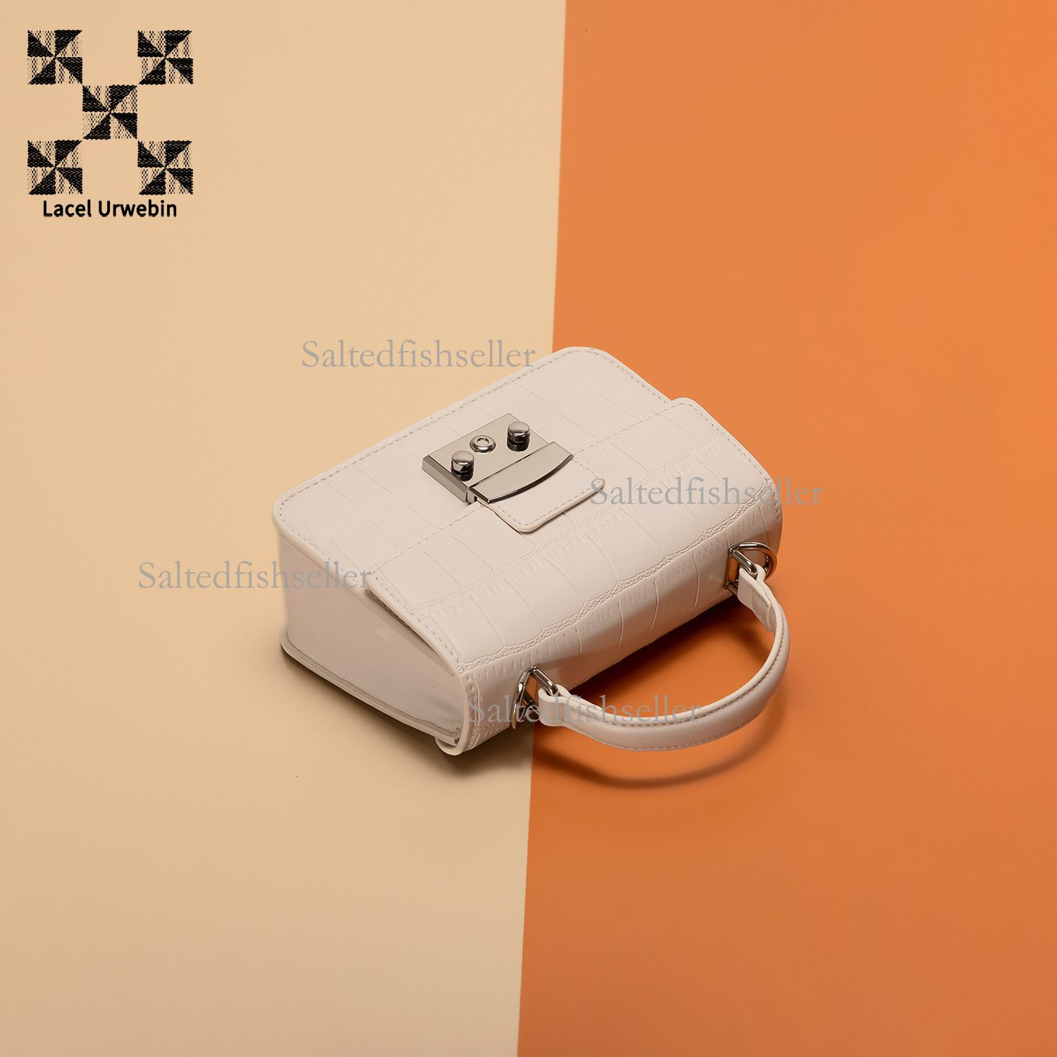 Lacel Urwebin Designer New Korean Casual Metal Snap Button Handbag Fashion And Chic Small And Exquisite Small Square Bag Single Shoulder Women's 