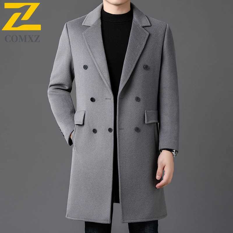 Winter New Woolen Overcoat Male Fashion Classic Suit Collar Warm Trench Coat Premium Business Style Scratch Resistant Long CoatT251025