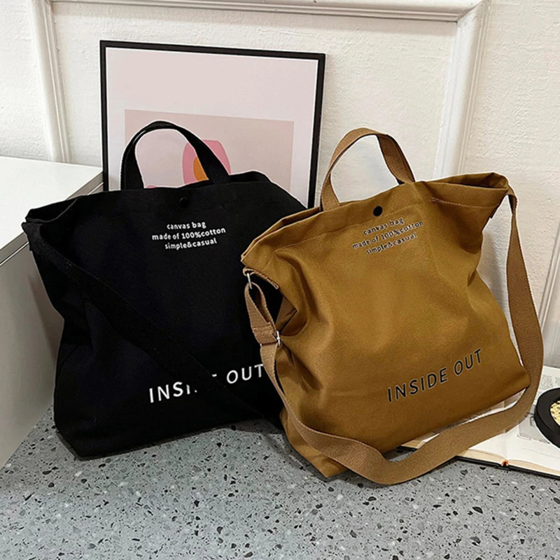 High Quality Canvas Men and Women Simple Crossbody Bag Wash Thick Handbag Large Capacity Arts Students Package Satchel 251018