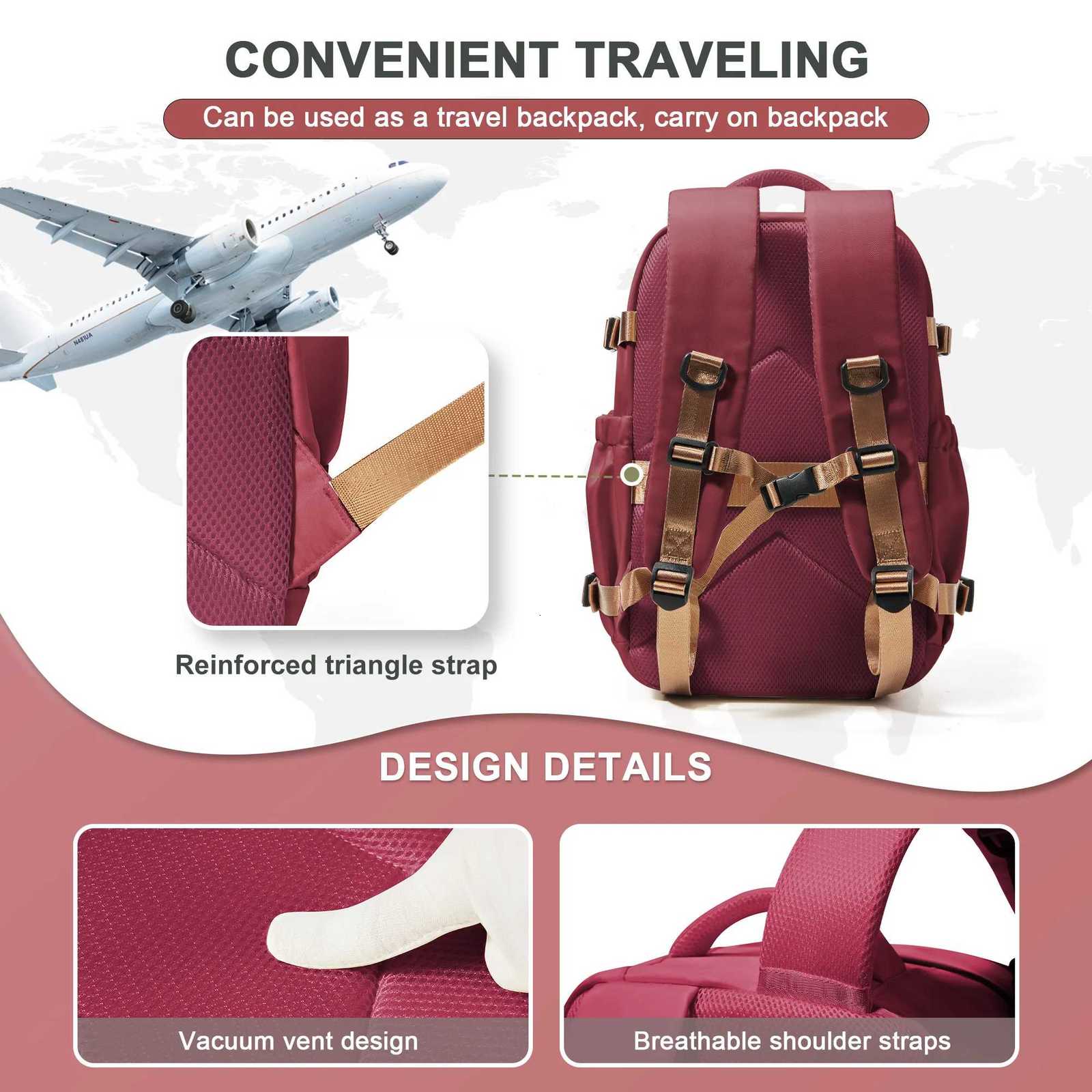 Travel Backpack Cabin Bag 40x26x18 Wizzair CarryOns Aeroplane Men Women 156 inch Laptop Backpack Waterproof Casual Bussiness W251025