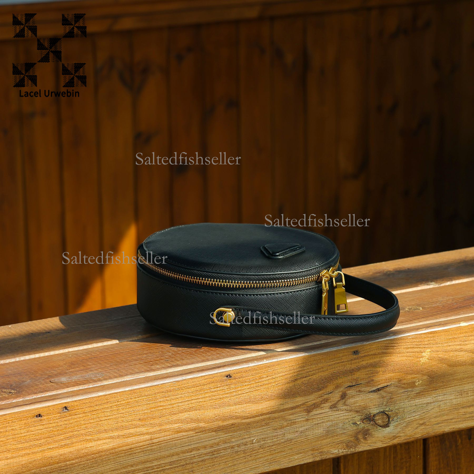 Lacel Urwebin Fashion Designer Women's Round Pass Handbag Luxury Trendy Brand New Simple Daily Versatile Solid Color Shoulder Bag Makeup Bag